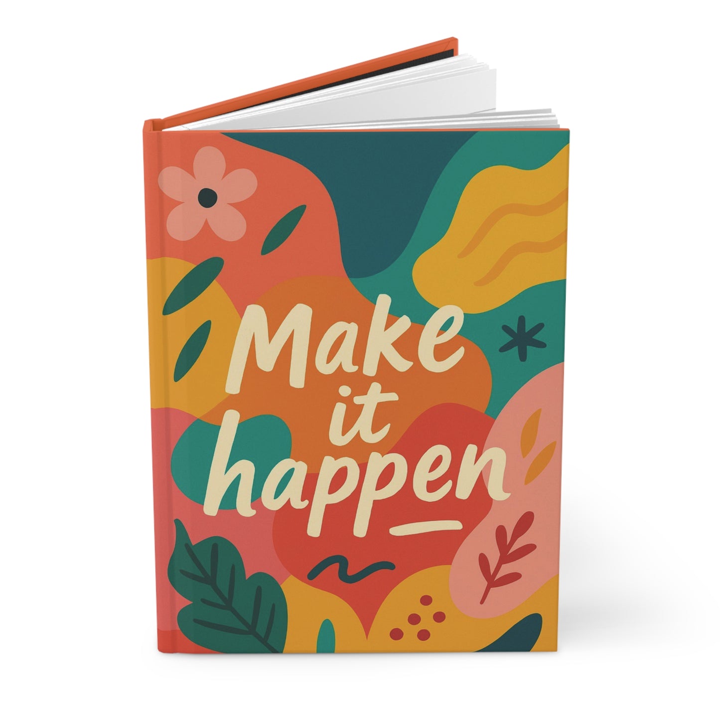 Diario de Tapa Dura Motivacional - "Haz que Suceda" - Diseño Colorido para Inspiración y Organización