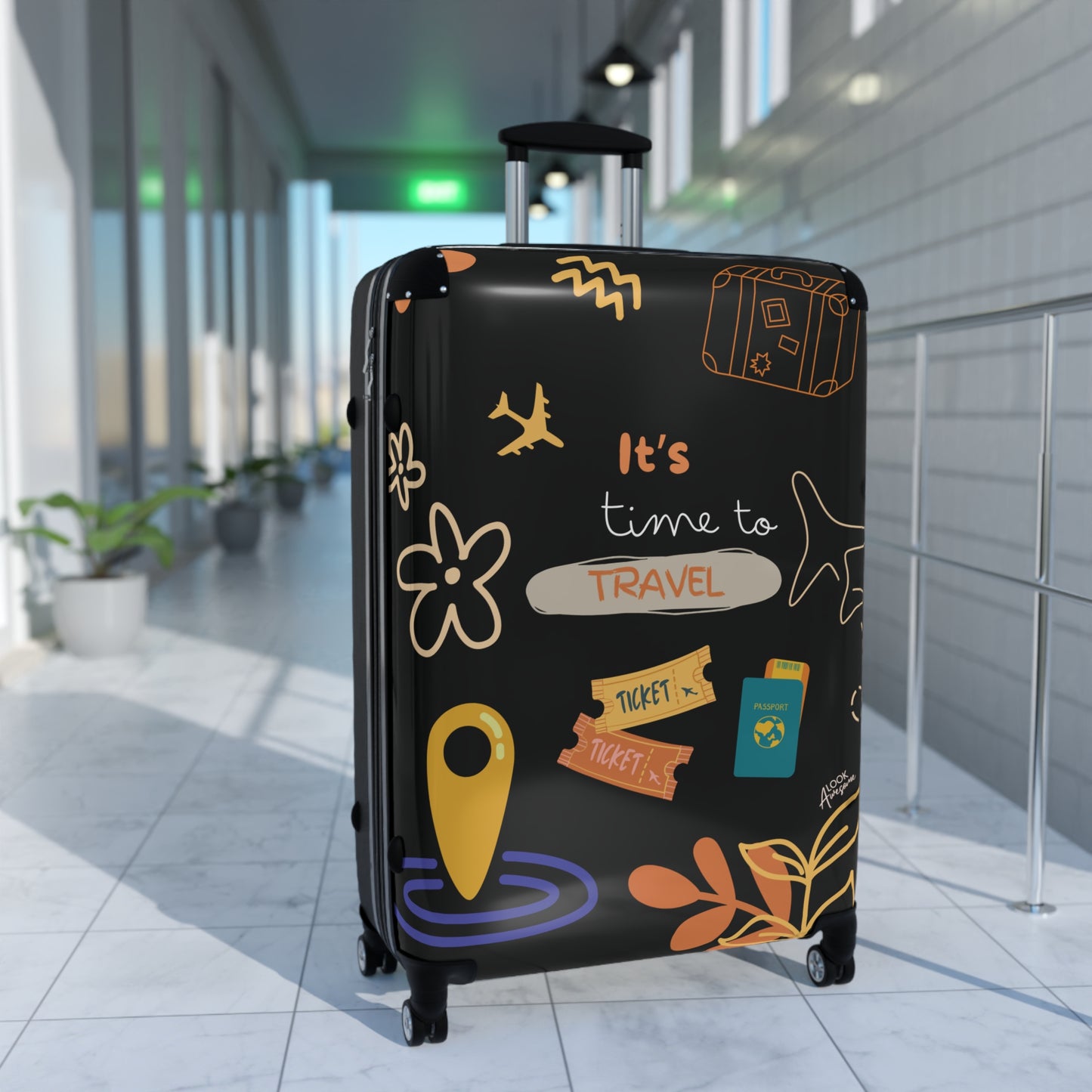 Suitcase "It's Time to travel"